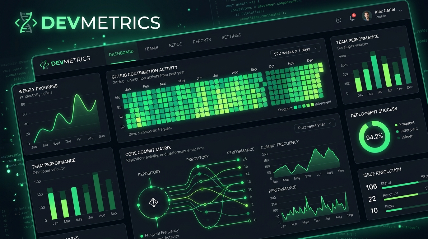 DevMetrics Dashboard — GitHub Analytics